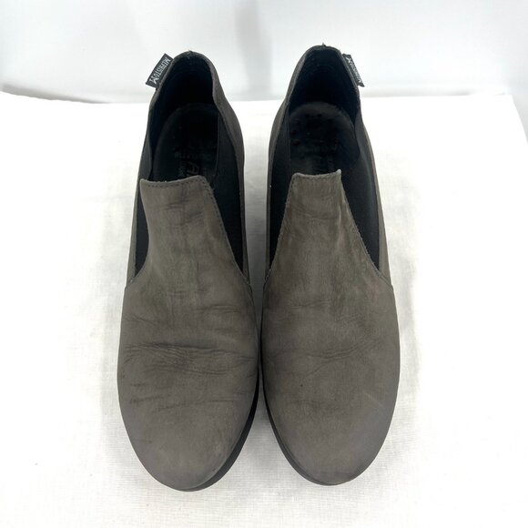 Mephisto Tosca Gray Leather Wedge Air Jet Bootie Women's 9 - Picture 6 of 10